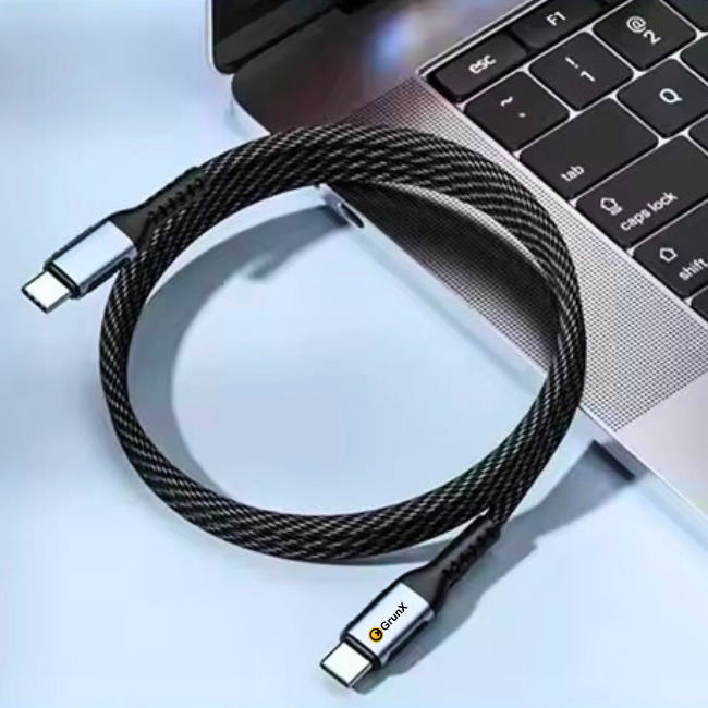 Charging Cable All Devices Android and Apple Devices 1 Meter Blue and Black Showing Braided design Batman GrunX in India