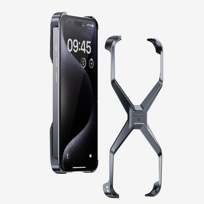 Case and Cover iPhone 15  Silver Front and Back View Bingo GrunX in India