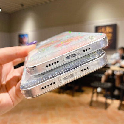 Case and Cover iPhone 13, 13 Pro, 13 Pro Max  Purple and Pink Bottom View Blossoms GrunX in India