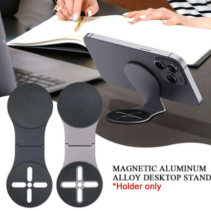iPad and Mobile Magnetic Holder Mobile & iPad Stand  Adjustable Black Front View Of Magnetic Holder Bond GrunX in India