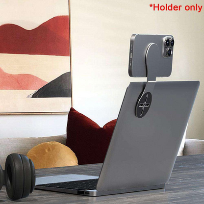 iPad and Mobile Magnetic Holder Mobile & iPad Stand  Adjustable Silver Front View Of Magnetic Holder Bond GrunX in India