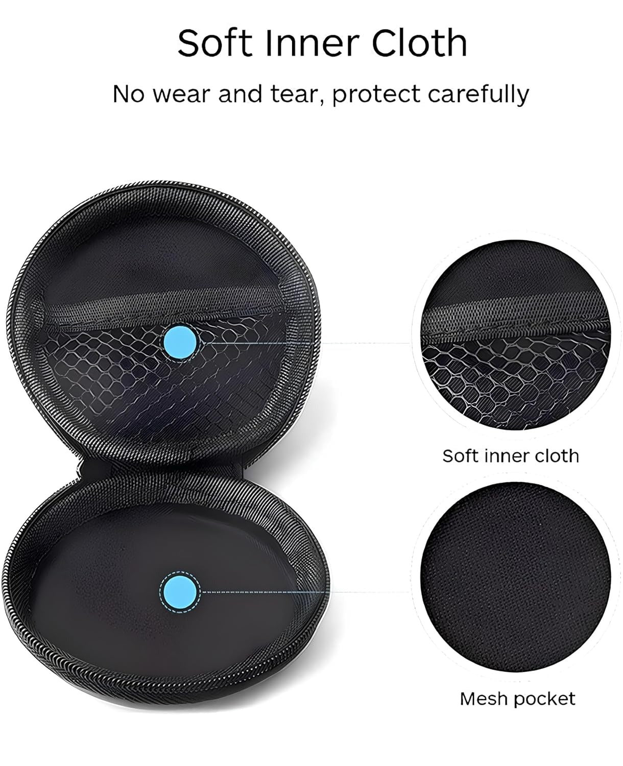 GrunX compact earphone carry pouch for storing earbuds, cables, and small tech accessories