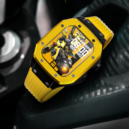 Watch Strap and Watch Band Apple Apple Watch Series  9, 8, 7, 6, 5, 4,Ultra & Ultra 2 44/45mm Yellow Screw On Case Rugged Bumblebee GrunX in India