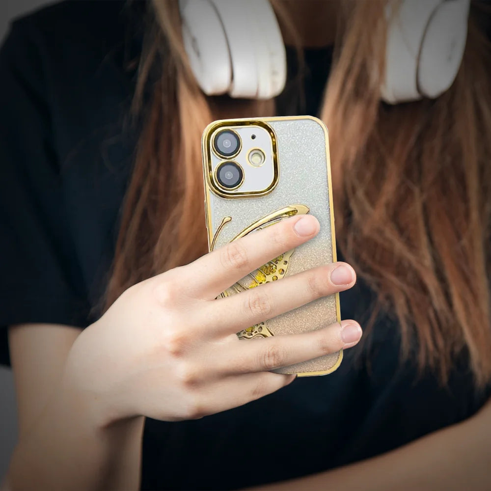 Butterfly - 3D Glitter Butterfly Quicksand iPhone Case