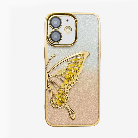 Butterfly - 3D Glitter Butterfly Quicksand iPhone Case