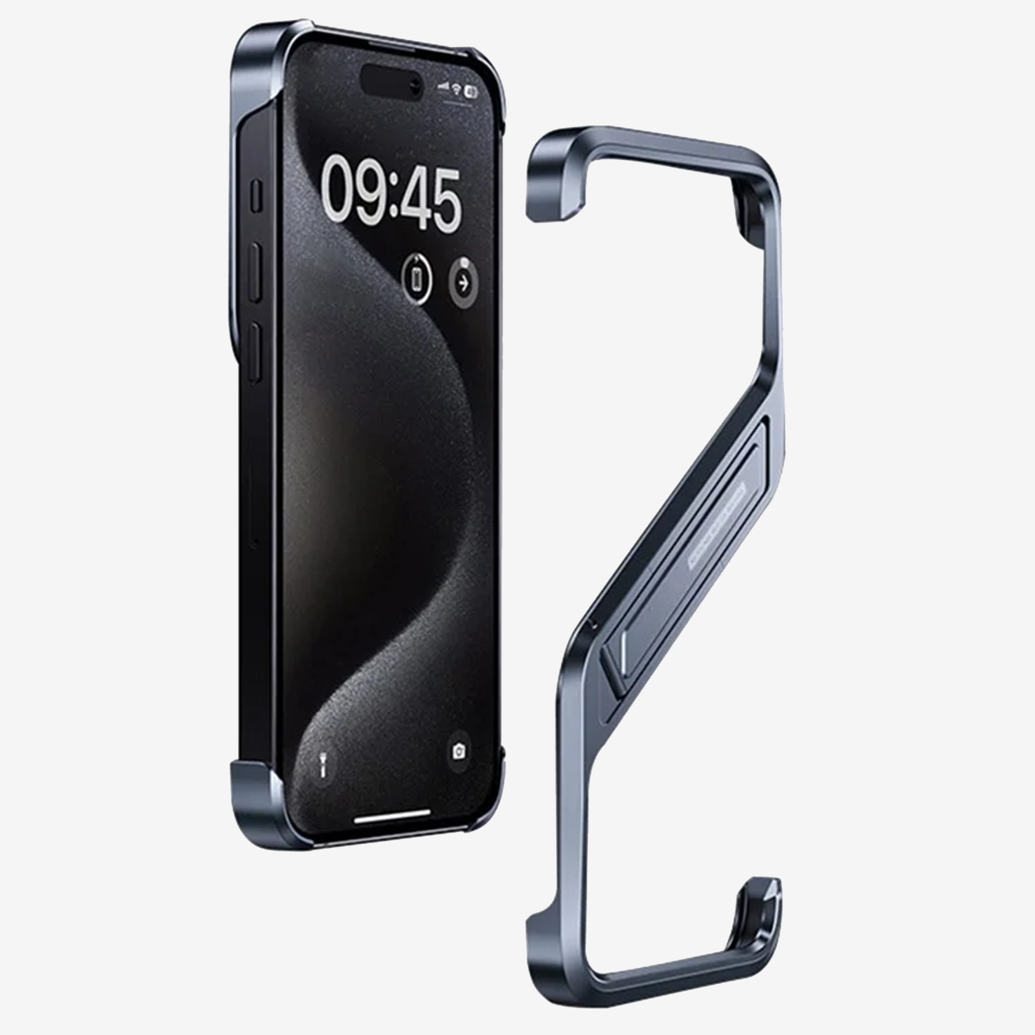 Case and Cover iPhone 16 Pro Max  Grey Front and Back View Catch GrunX in India