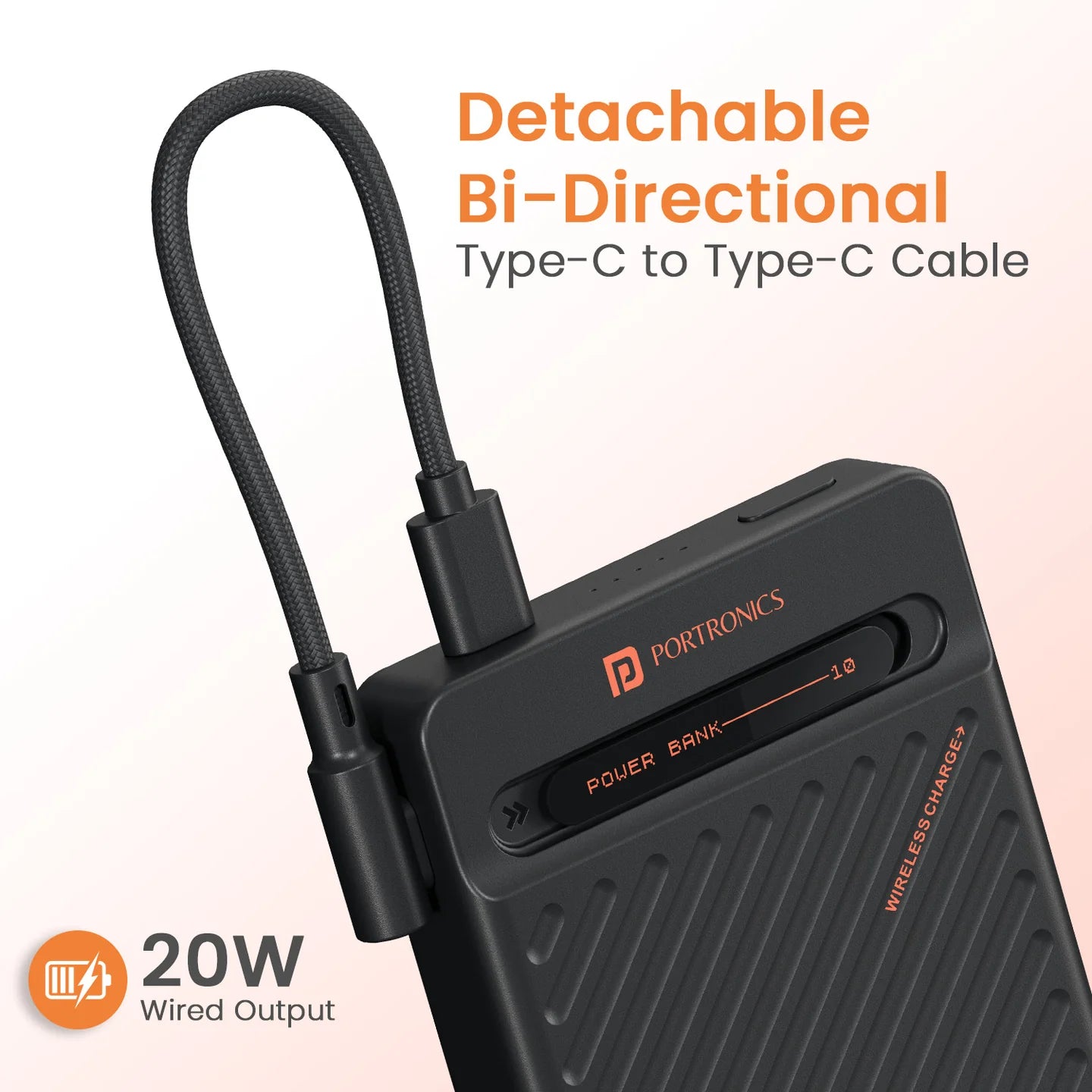 Portronics Chyro 15W Pro MagSafe Wireless Charger | 20W PD Output