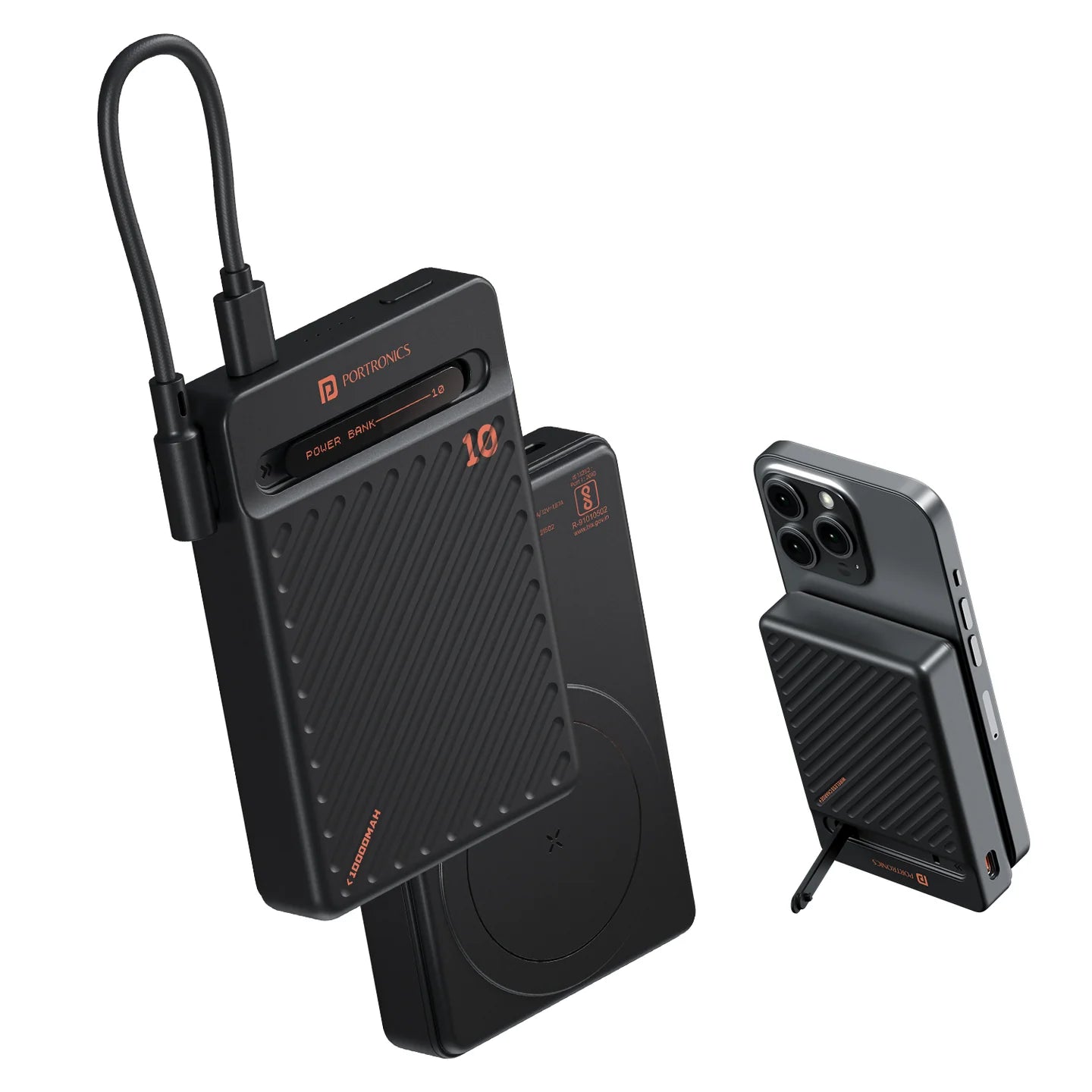 Portronics Chyro 15W Pro MagSafe Wireless Charger | 20W PD Output