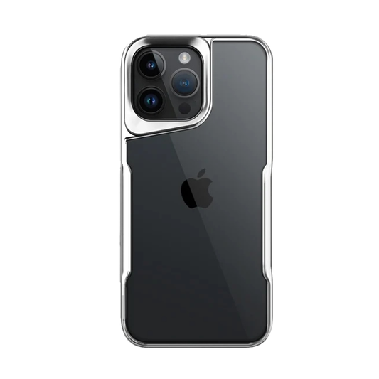 Case and Cover iPhone 16, 16E, 16 Plus, 16 Pro, 16 Pro Max  Silver Back View Cloud Gate GrunX in India