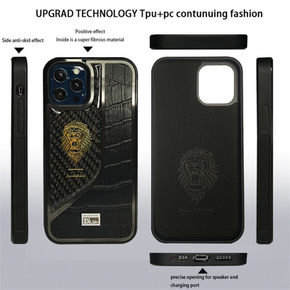 Case and Cover iPhone 12 Pro, 12 Pro Max  Crocodile Leather Pattern Front, Back, Top, Bottom View Crocs GrunX in India
