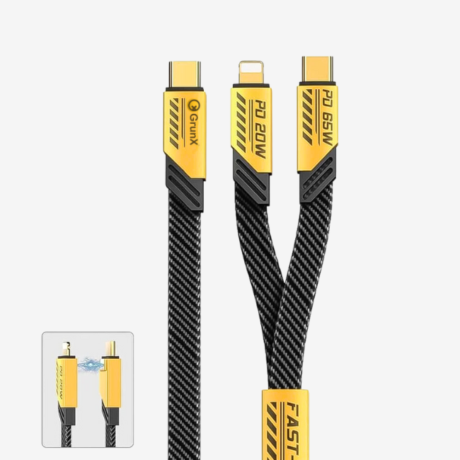 Daily - 2 in 1 Fast Charging Cable 65W | C to C & Lightning