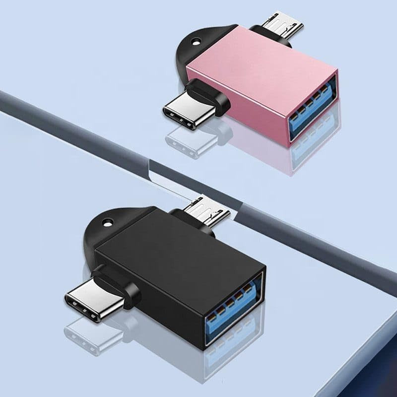 Compatibility chart for Duo Link 2-in-1 Metal OTG Adapter, supporting various smartphones and tablets – available at GrunX