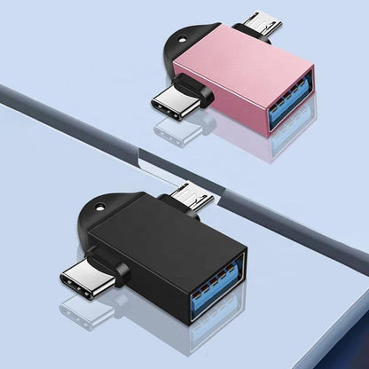 Compatibility chart for Duo Link 2-in-1 Metal OTG Adapter, supporting various smartphones and tablets – available at GrunX