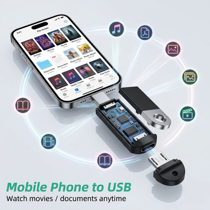 GRUNX metal OTG adapter durable compact portable design