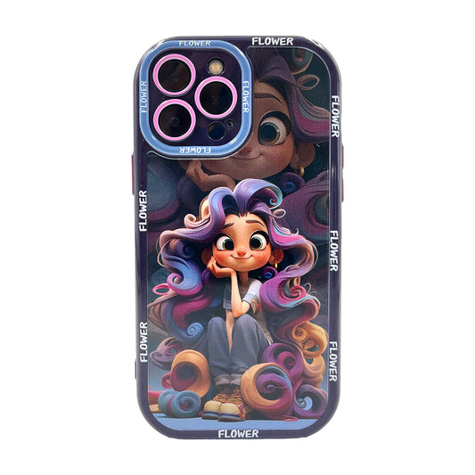 Case and Cover iPhone 16, 16 Plus, 16 Pro, 16 Pro Max  Purple Back View Emma GrunX in India