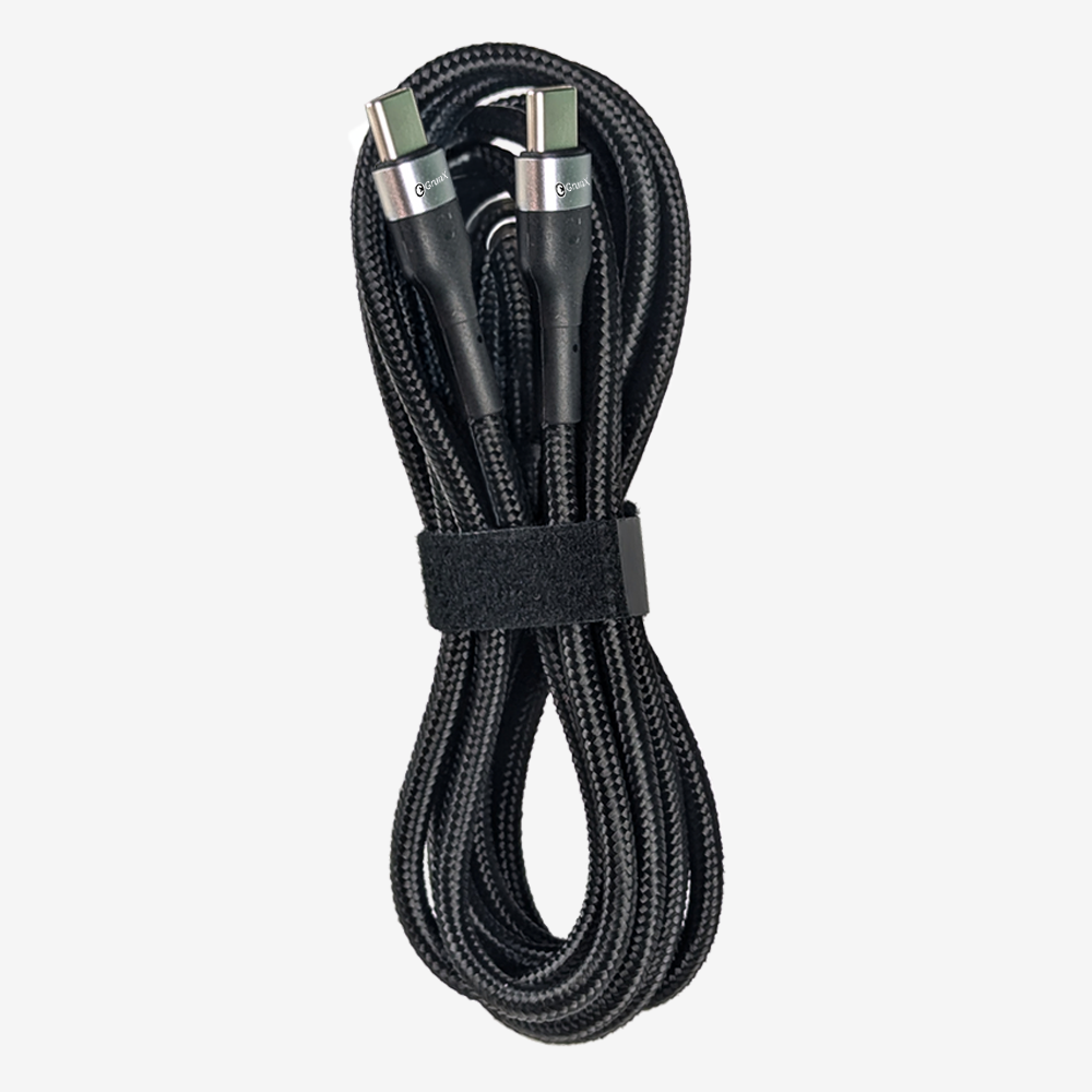 Charging Cable All Devices Android and Apple Devices 2 Meter Silver and Black Bundled With Velcro Strap Flash  GrunX in India