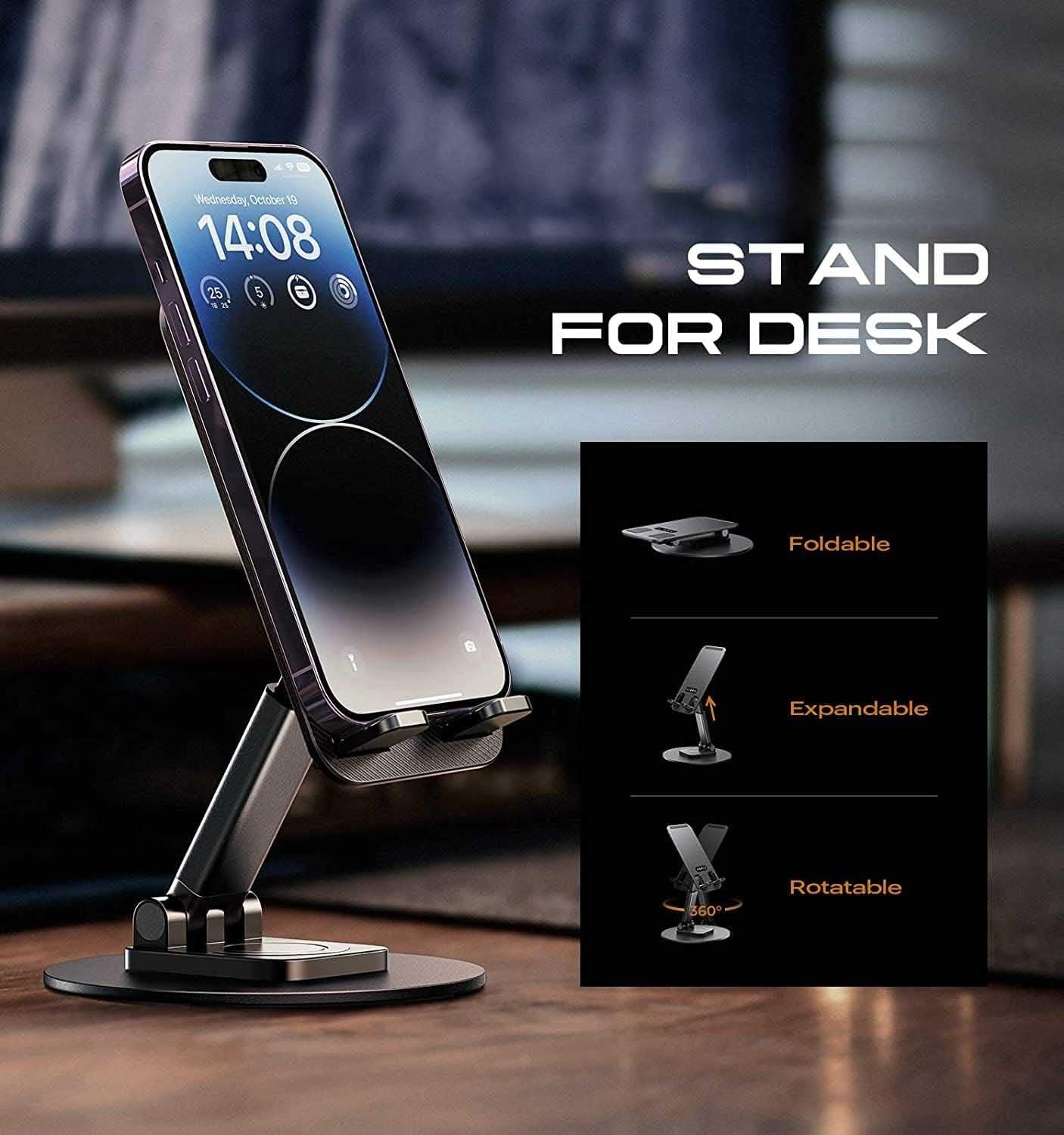 GRUNX Flexo metal stand displaying silicone padding protection with ergonomic viewing angle adjustment for tablets phones India