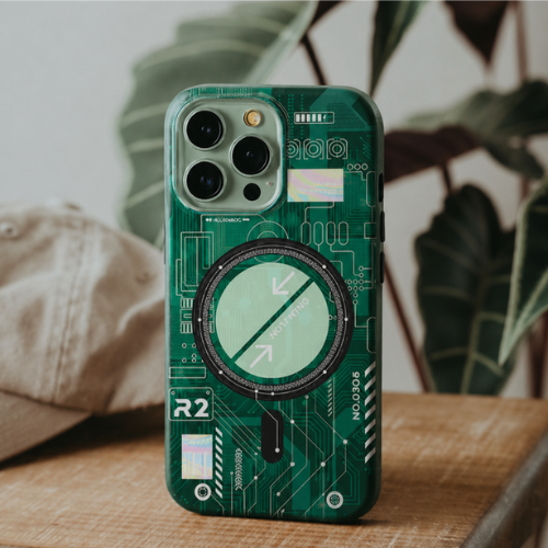 Case and Cover iPhone 14 Pro Max  Green Luminious Effect Oscar GrunX in India