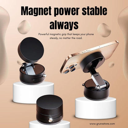 Freeze universal magnetic holder showing vacuum suction base and aluminum arm with 360-degree rotation for hands-free phone mounting India