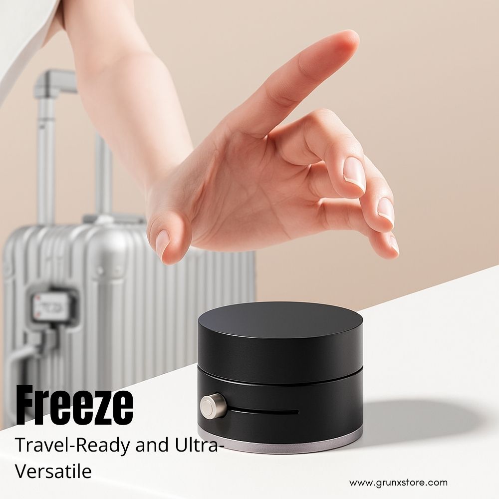 “Black, White ,Grey aluminum 360° magnetic phone mount, universal smartphone holder with suction base – available at GrunX”