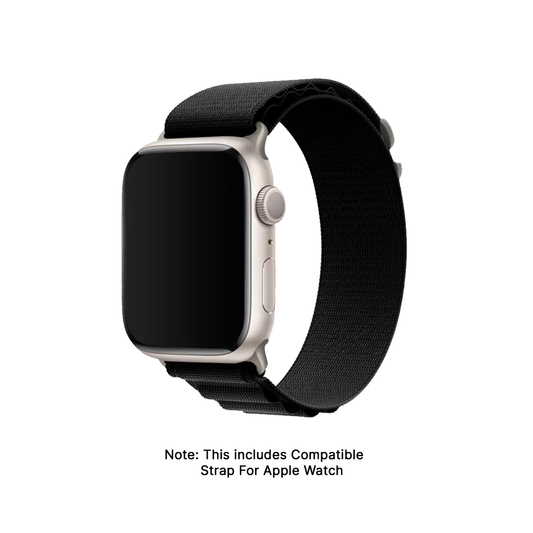Watch Strap and Watch Band Apple Apple Watch Series  9, 8, 7, 6, 5, 4, 3, 2, 1,Ultra & Ultra 2 38/40/41mm 42/44/45/49mm Black Photo With Description Of Compatible Strap Game GrunX in India