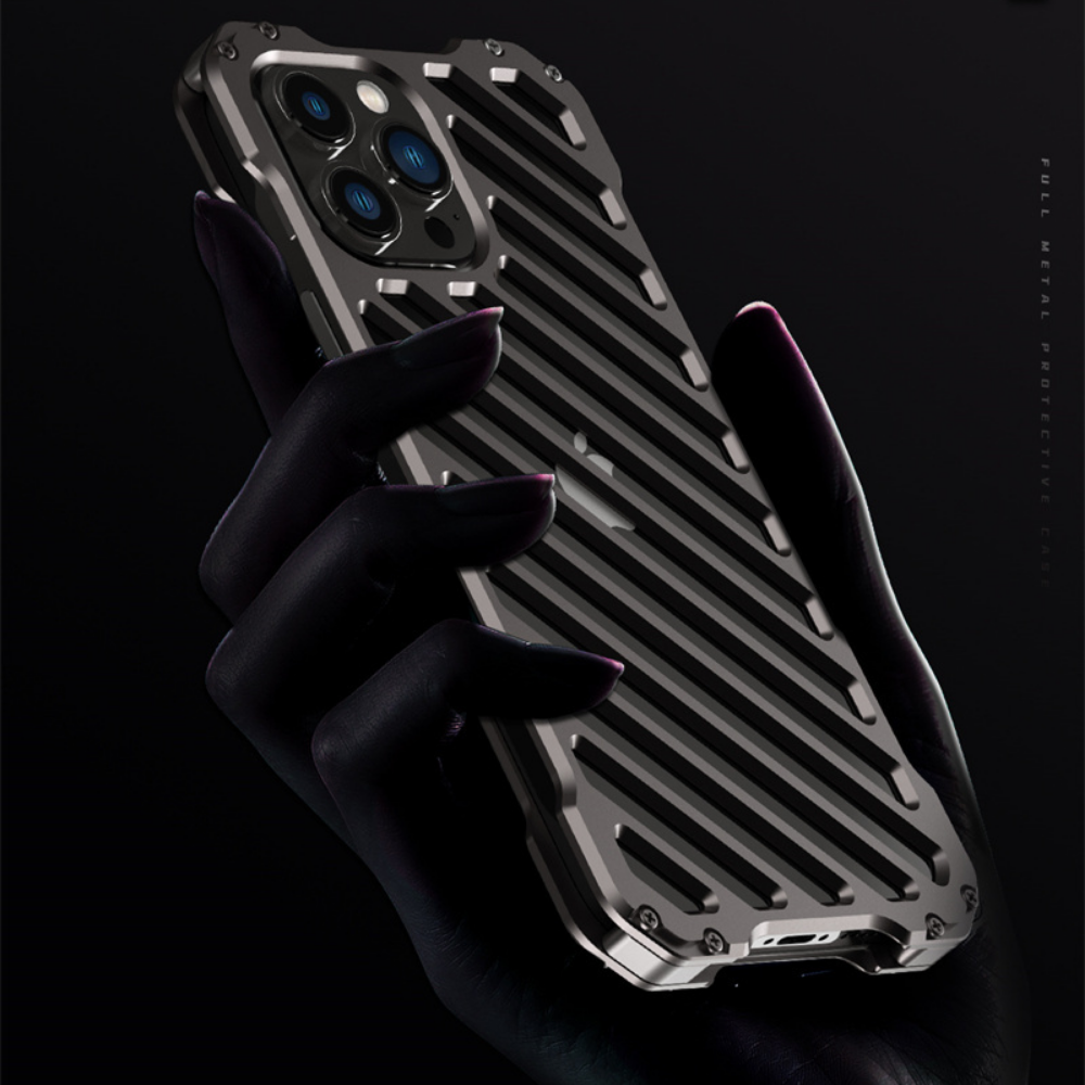 Case and Cover iPhone 13  Dark Gray Rugged Full-metal Protective Phone case with an Industrial Design Hollow GrunX in India