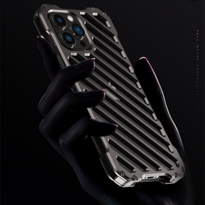 Case and Cover iPhone 13  Dark Gray Rugged Full-metal Protective Phone case with an Industrial Design Hollow GrunX in India