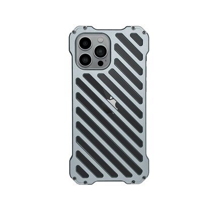 Hollow - Shockproof Aluminium iPhone Metal Case - Dark Gray