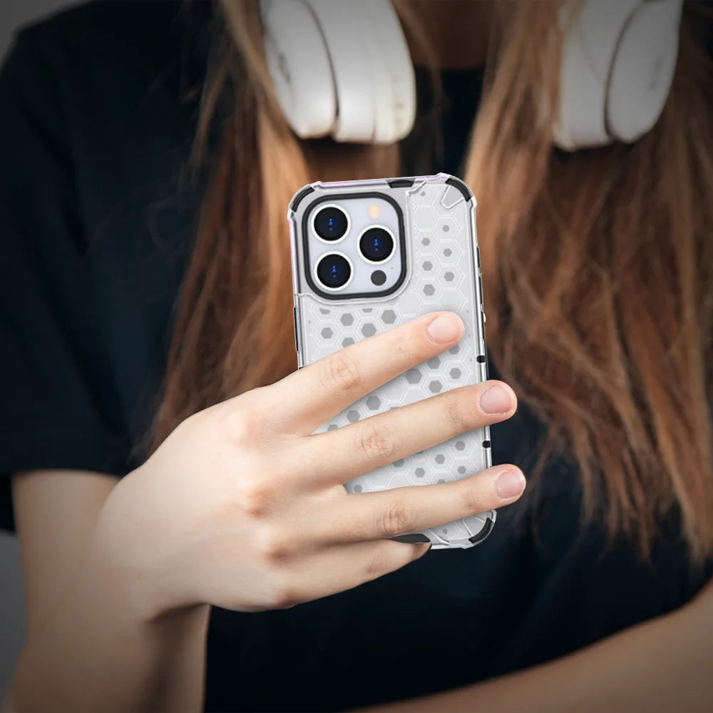 Honeycomb - Translucent Armor Shockproof iPhone Case