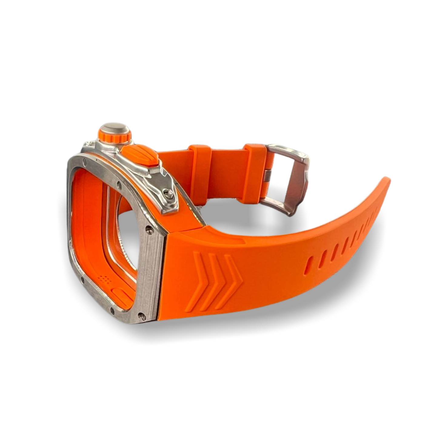 Watch Strap and Watch Band Apple Apple Watch Ultra Series 1 & 2 49mm Orange Top And Back View Indian GrunX in India