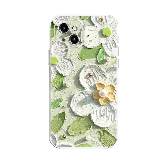 Jasmine - Flower Oil Painting iPhone Case