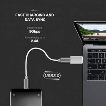 usb c to usb adapter, type c to usb 3.0 adapter, usb c female to usb male, usb 3.0 converter, usb c to usb a adapter, fast data transfer usb adapter, portable type c adapter, aluminum usb c converter, smartphone tablet usb adapter, usb c to usb connector