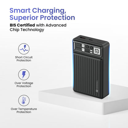 BIS certified Portronics Luxcell Mini 20K with advanced chip protection for safe charging | Grunx 