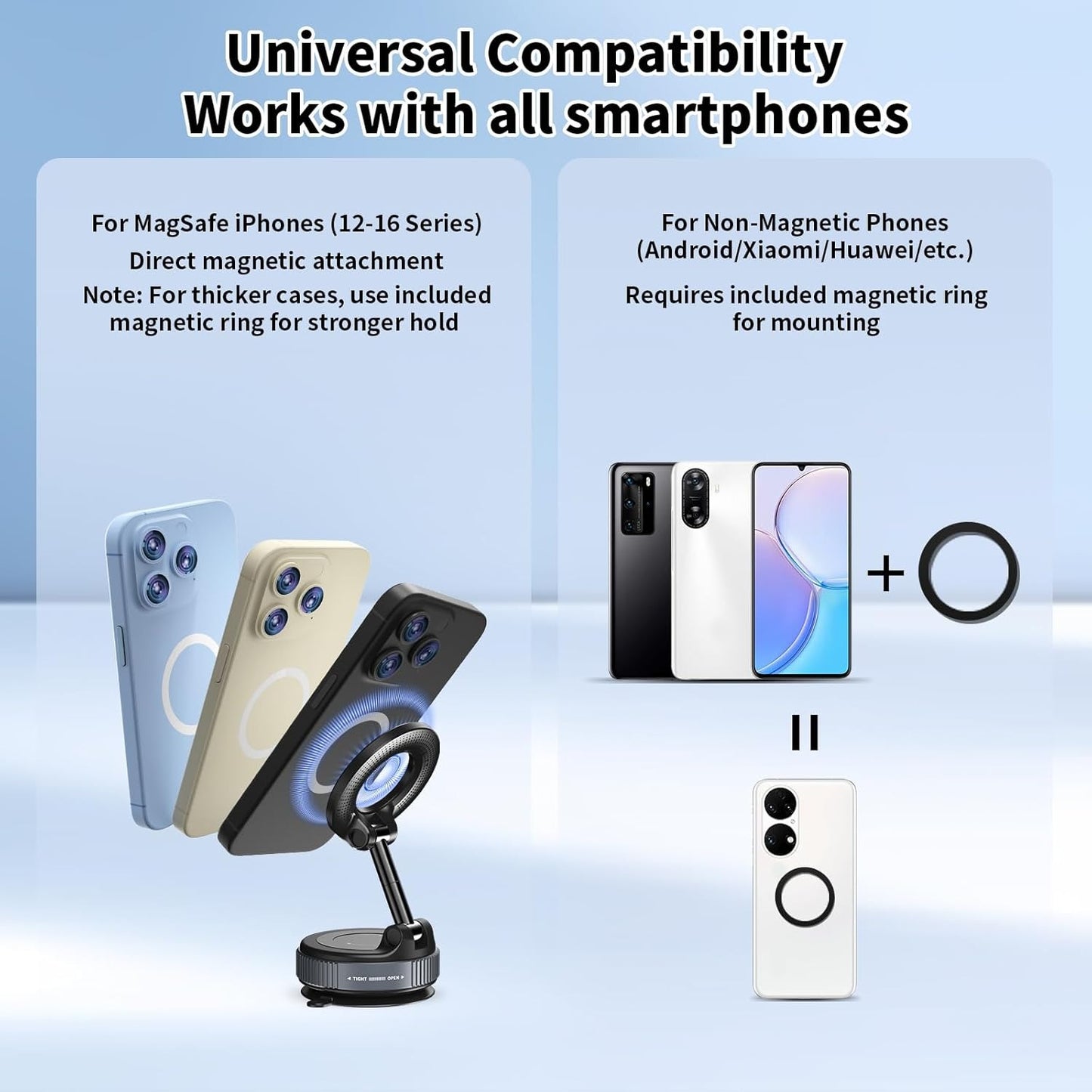 MagGrip - Magnetic Suction Dashboard Phone Mount