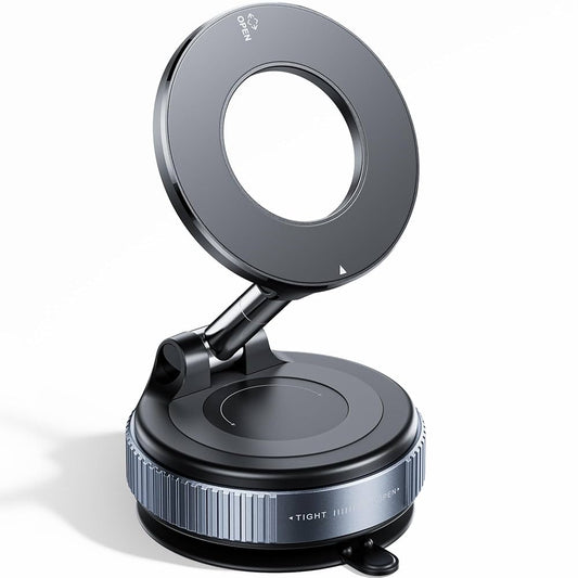 GrunX MagGrip magnetic suction dashboard phone mount with rotatable head and strong vacuum base for cars.