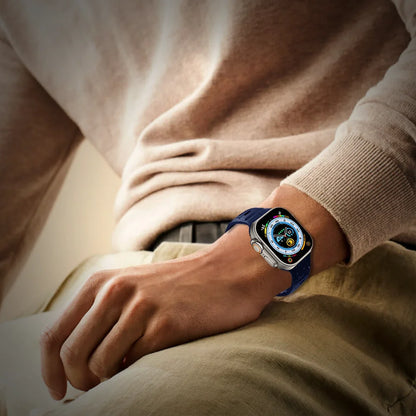 Mars - Magnetic Silicone Apple Watch Strap - Dark Blue