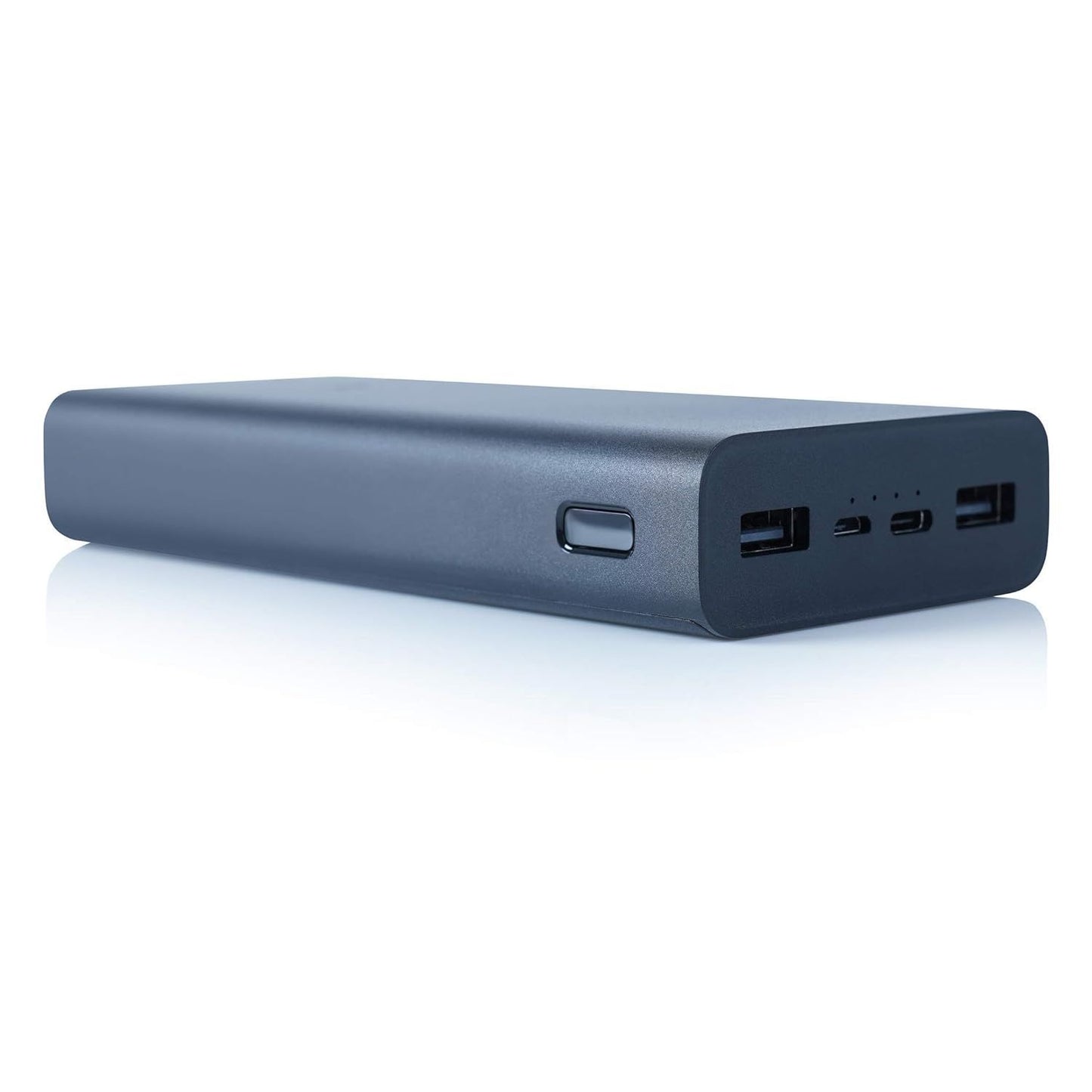 Portable 20000mAh fast charge power bank for Android and iOS devices, available at GrunX