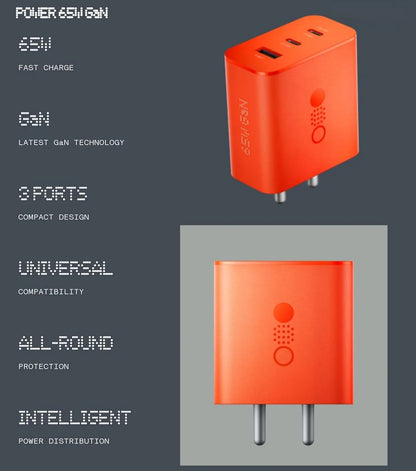 Nothing 65W - GaN Fast Charger Adapter With 3 Ports