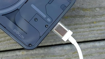 Compatibility chart for Nothing USB-C to USB-C Cable, supporting various USB-C devices – available at GrunX