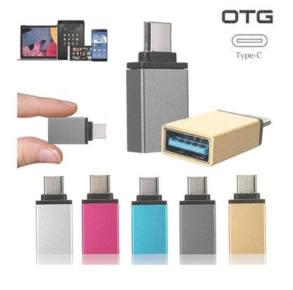 Compact USB 2.0 Type-C OTG converter by GrunX for data transfer and device compatibility