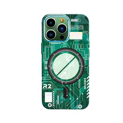 Case and Cover iPhone 15 Pro Max  Green Back View Oscar GrunX in India