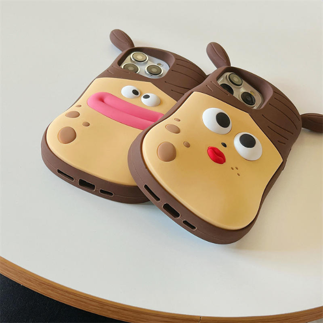 GRUNX Pooky Pigtail Girl 3D cartoon iPhone case character expression close-up premium silicone material India