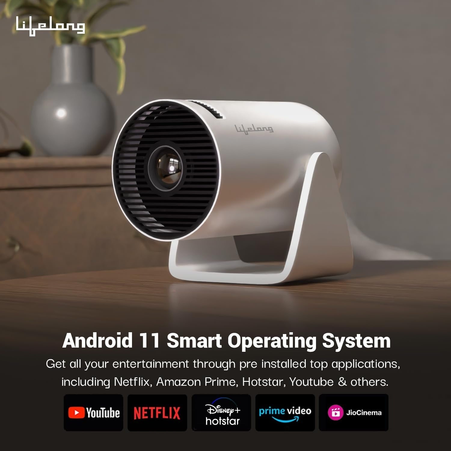 Home entertainment Android projector with remote control and USB support from GrunX