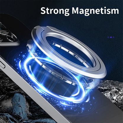 Pluto - Magnetic Aluminium Ring iPhone Holder & Stand - Black