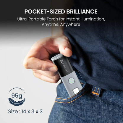 Portronics Eco Glow 2 300LM Rechargeable LED Torch with SOS & Focus Zoom