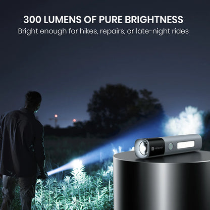 Portronics Eco Glow 2 300LM Rechargeable LED Torch with SOS & Focus Zoom