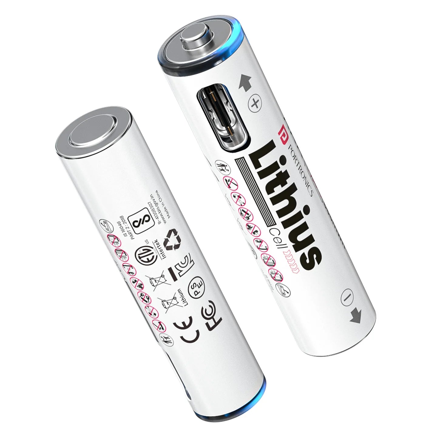 AAA USB-C rechargeable lithium ion battery 1.5V fast charging cell from GRUNX