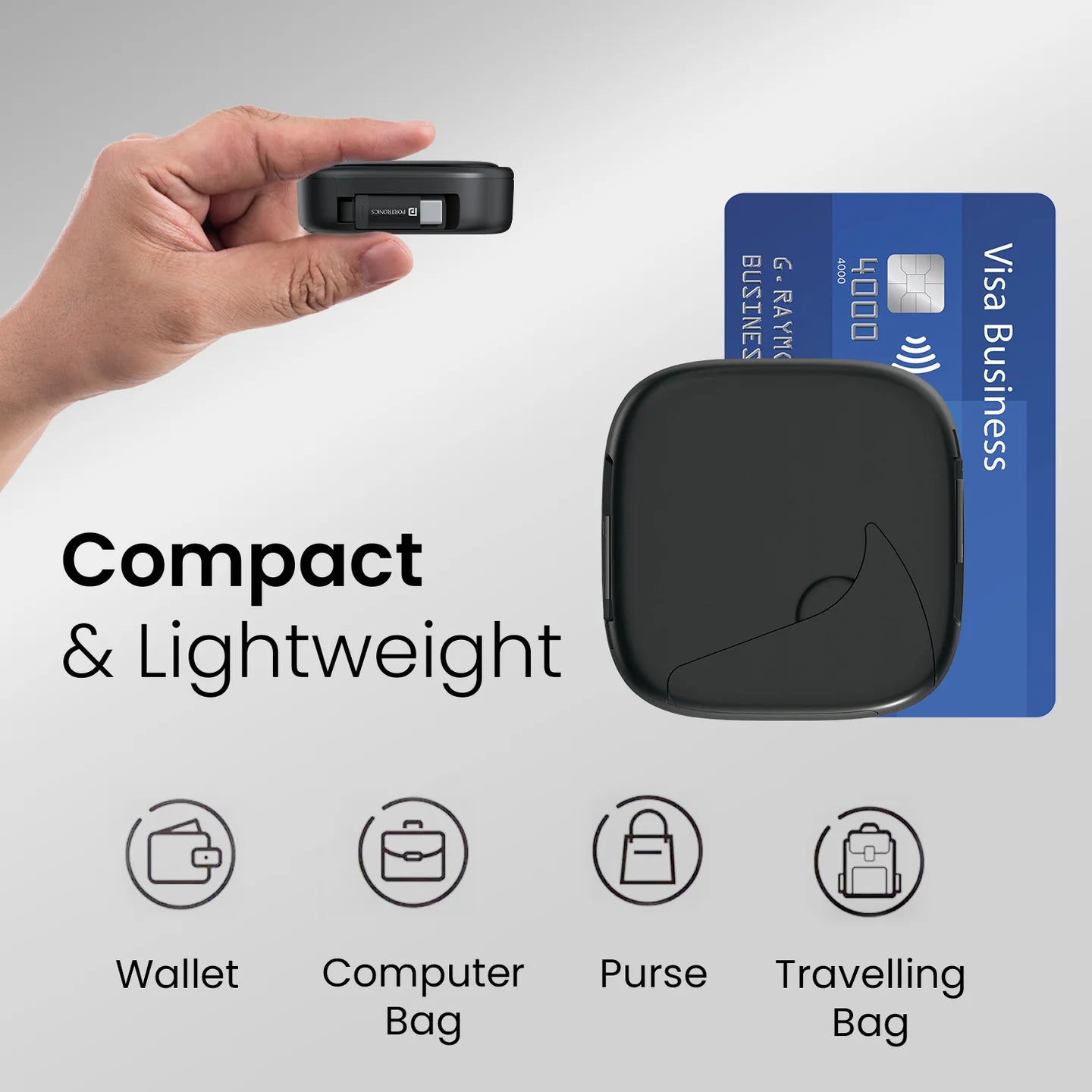 Portronics SnapCase 2 60W Retractable Type-C Cable | Multi Connector | Stand