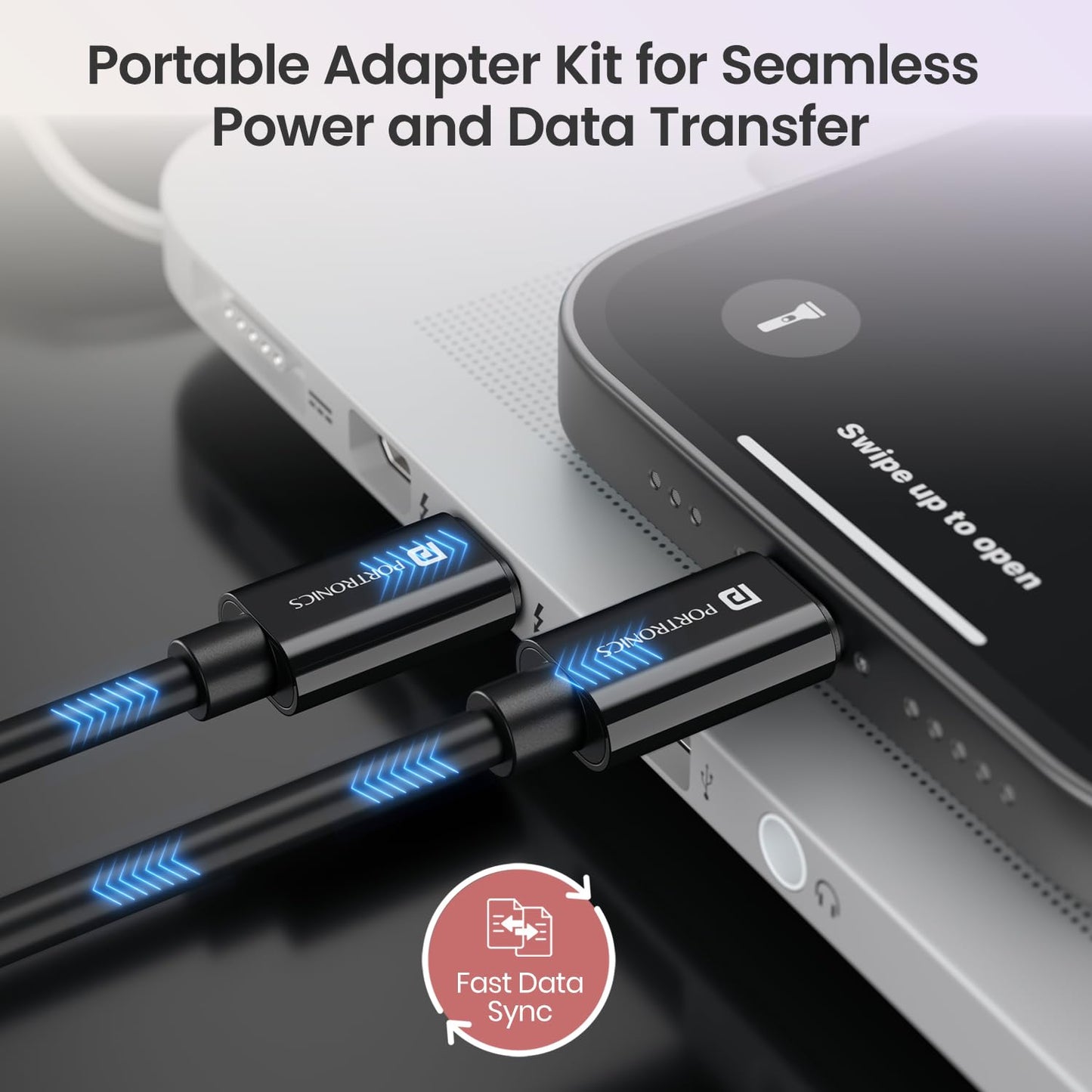 Snapcase 4 kit with all four connectors - Type-C, 8-pin Lightning, USB-A, and Micro USB