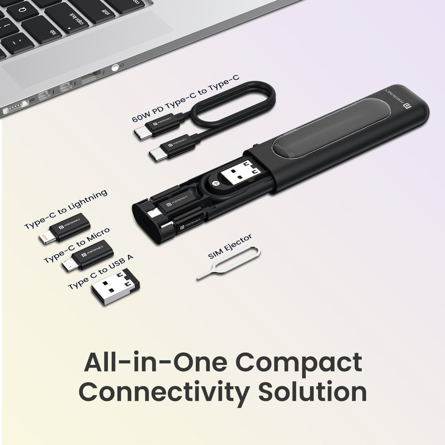 Snapcase 4 pocket-size cable kit - ideal for daily carry, travel, and work use - Grunx 